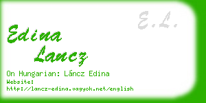 edina lancz business card